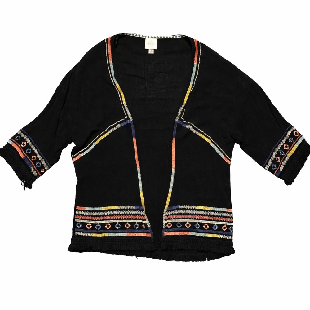 Knox Rose Boho Whimsygoth Top Lot 3 Embroidered Kimono Blouses M/L - Picture 9 of 13